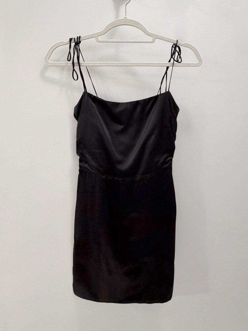 Reformation Kosta Silk Black Slip Dress
